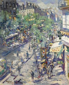 The Boulevard de Sébastopol in Paris by Konstantin Alekseevich Korovin
