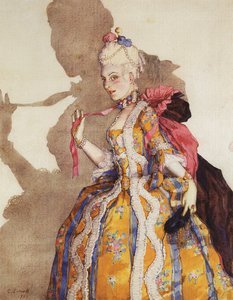 Costume design for Tamara Karsavina as Marquise