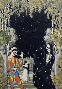 Harlequin and Death, 1907 by Konstantin Andreevic Somov