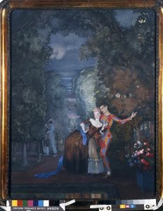 Harlequin and a Lady