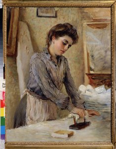 Woman Ironing