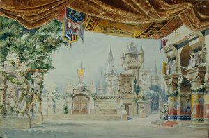 Stage design for the ballet Raimonda by A. Glazunov