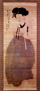 Korean art: Portrait of a geisha
