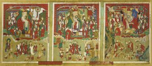 Three of the Ten Kings of Hell by Korean School