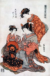 Courtesan at Her Toilet by Koriusai
