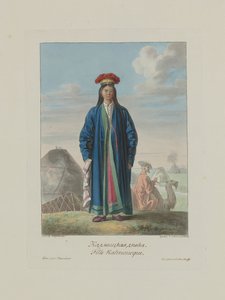 Kalmyk Girl. From Les Peuples de la Russie by Korneev