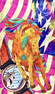 Colorful Patriotic Horse