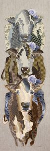 Floral Cow Collage by Kostyantin Malginov