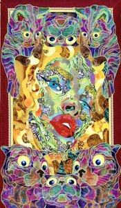 Surreal Feline Mosaic by Kostyantin Malginov