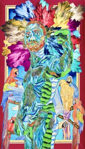 Tropical Man With Macaws by Kostyantin Malginov