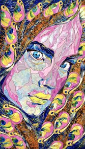 Vibrant Abstract Face