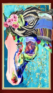Vibrant Horse Collage