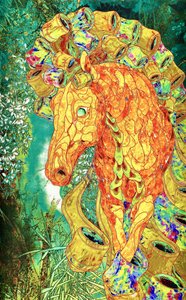 Vibrant Jungle Horse