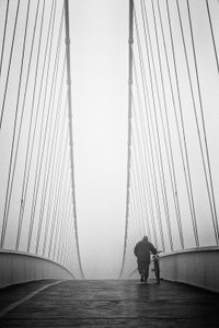 Solitary Walk on Bridge by Krunoslav Nevistic