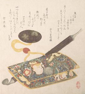 Tobacco Pouch and Pipe by Kubo Shunman