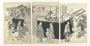 The House of the Kyoka Poet at Night by Kubota Shunman