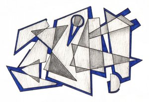 Abstract Blue Geometry by Kulik