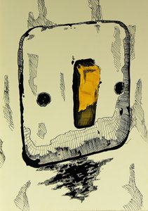 Abstract Yellow Face