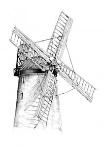 Classic Windmill Sketch by Kulik