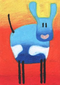 Cute Cartoon Cow by Kulik