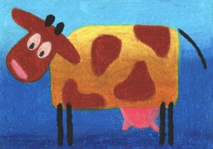 Cute Cartoon Cow by Kulik