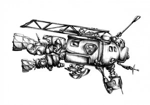 Detailed Sci-Fi Spaceship