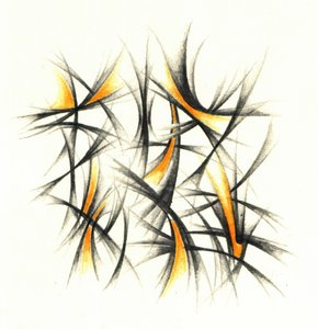Fiery Abstract Curves by Kulik