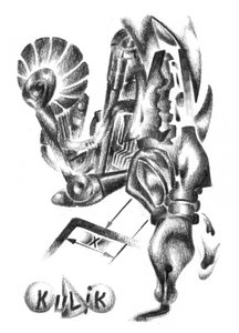 Futuristic Robot Drawing