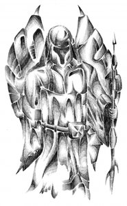 Futuristic Winged Warrior