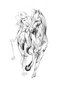 Galloping Horse Rider by Kulik