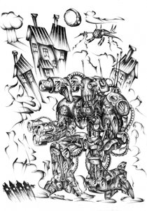 Giant Steampunk Mech