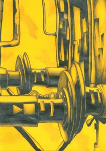 Golden Industrial Gears
