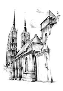 Gothic Cathedral Sketch by Kulik