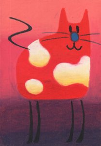 Happy Red Spotted Cat by Kulik