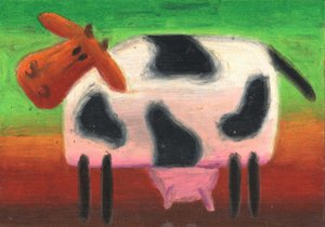 Happy Whimsical Cow by Kulik