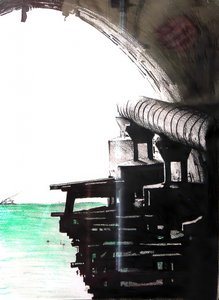 Industrial Arch Over Water by Kulik