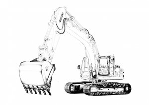 Industrial Excavator Sketch by Kulik