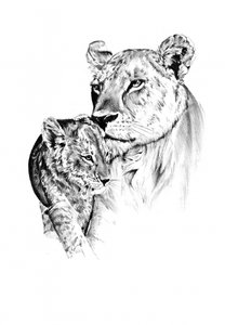 Lioness Cub Love by Kulik