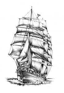 Majestic Sailing Ship by Kulik