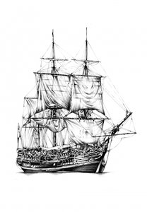 Majestic Tall Ship by Kulik
