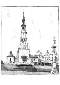 Ornate Church Tower Cityscape by Kulik
