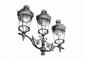 Ornate Triple Lampposts