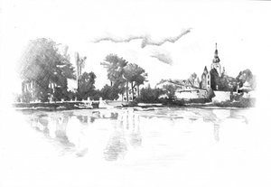 Peaceful Village Reflections by Kulik