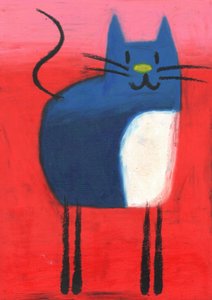 Playful Blue Cat by Kulik
