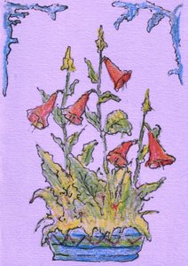 Potted Bell Flowers by Kulik