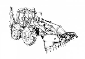 Powerful Backhoe Illustration by Kulik