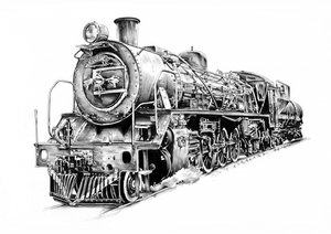 Powerful Steam Locomotive by Kulik