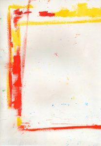 Red Yellow Abstract Frame by Kulik