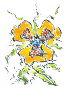 Vibrant Abstract Bloom by Kulik