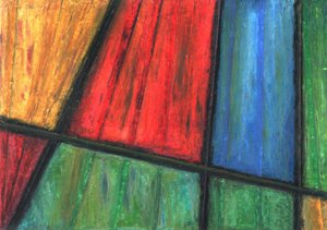 Vibrant Geometric Stained Glass
